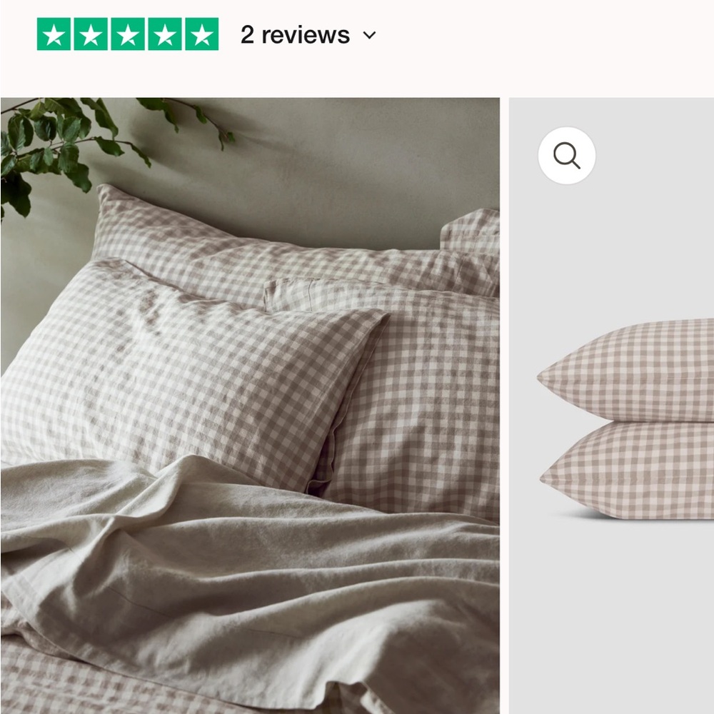 Piglet in Bed Checkered Pillow Euro sham/square set